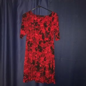 Beautiful Vibrant Red & Black Dress